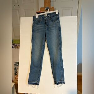 J.Crew Factory essential straight jean with button fly in all day stretch